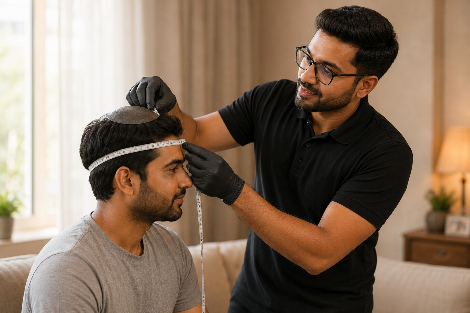 Fitting hair system at home